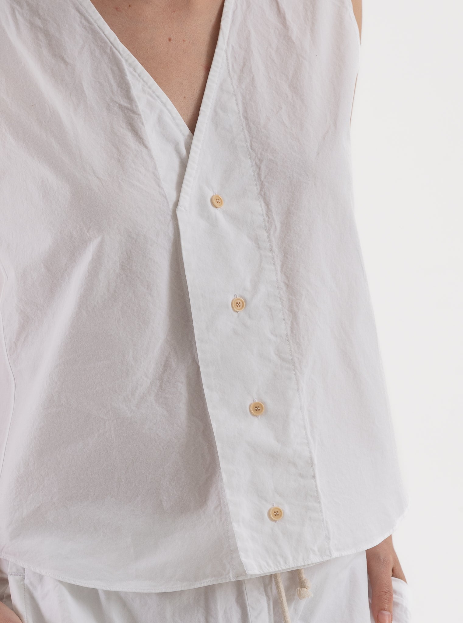 SONO Victor Vest in White - SONO at Worthwhile - shop VEST