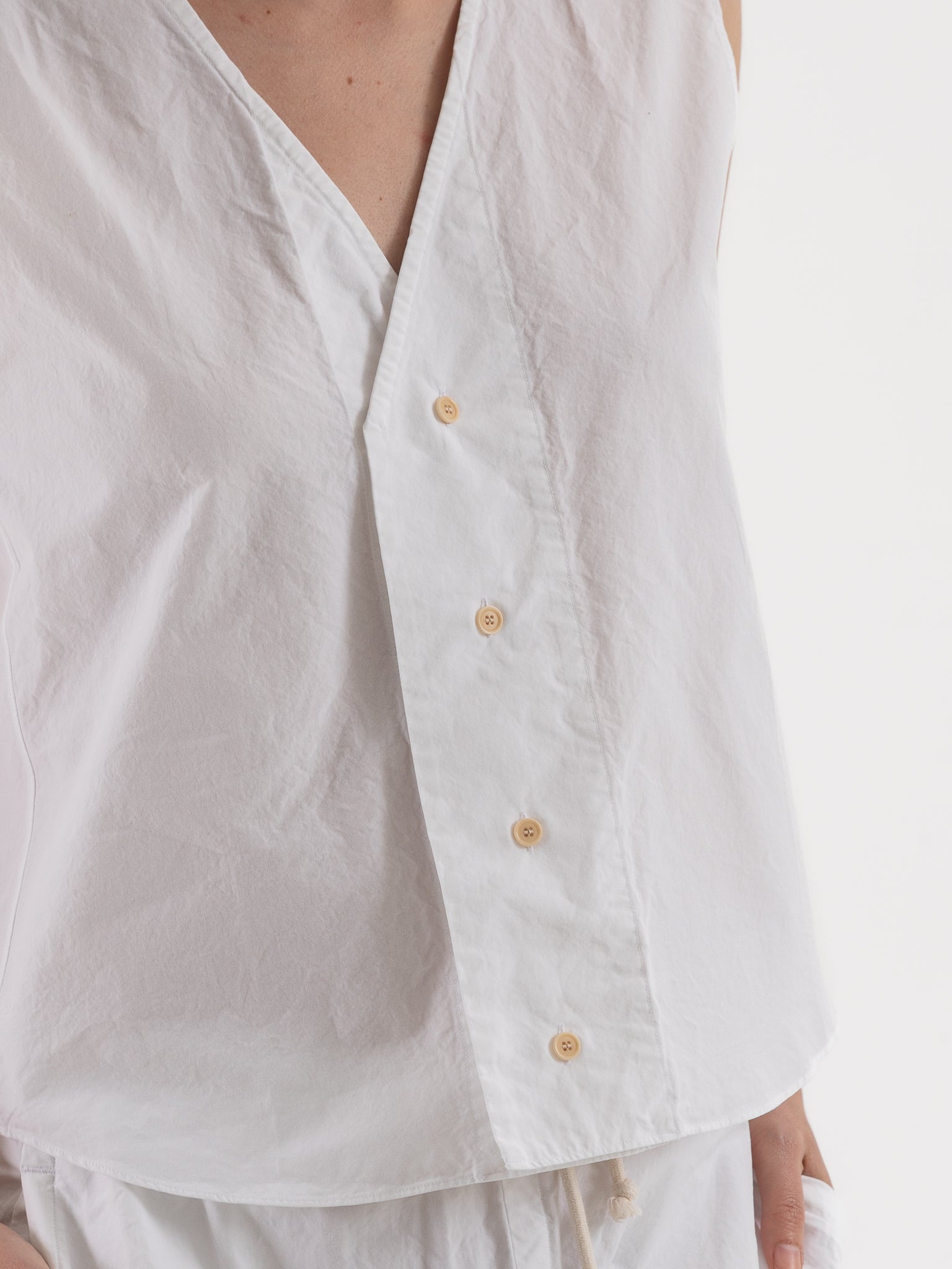 SONO Victor Vest in White - SONO at Worthwhile - shop VEST