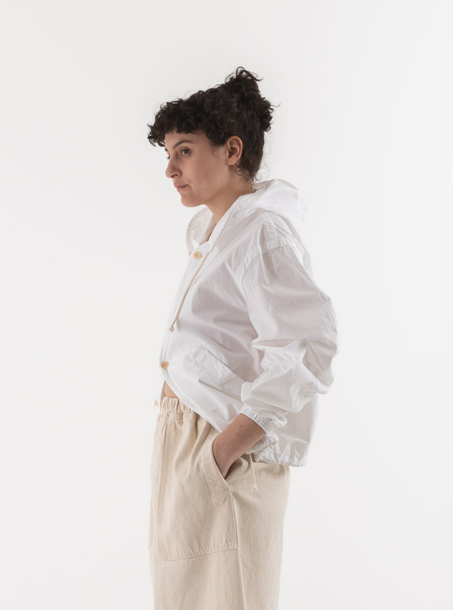 SONO Huckle Hoodie in White - SONO at Worthwhile - shop JACKET