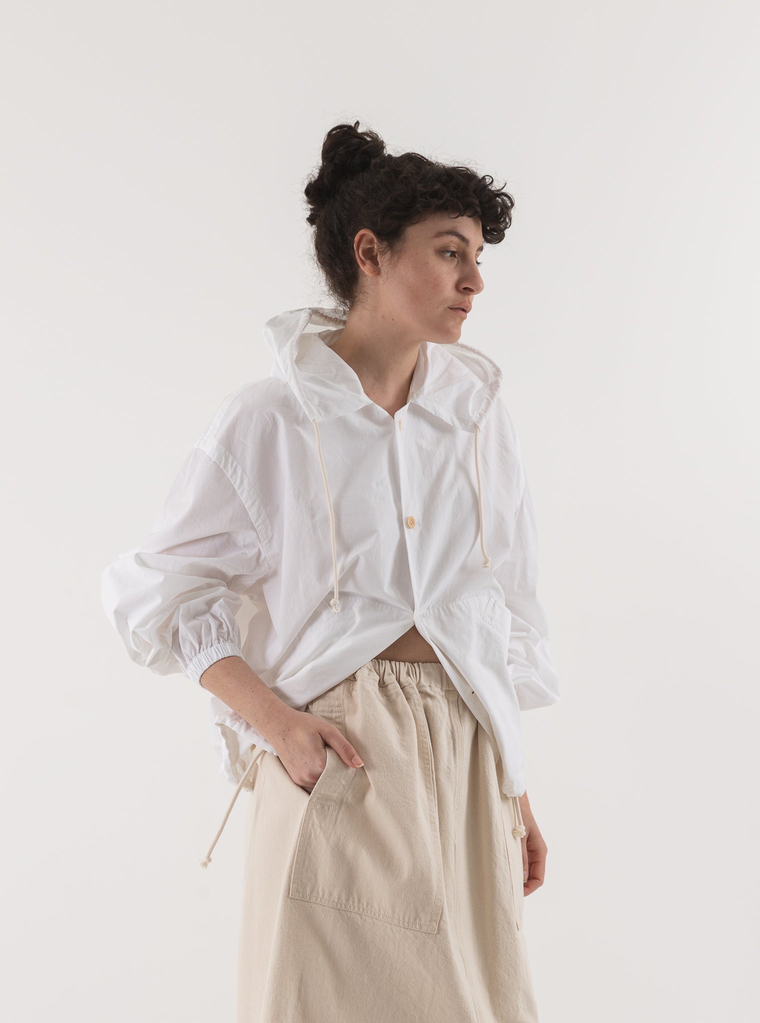 SONO Huckle Hoodie in White - SONO at Worthwhile - shop JACKET
