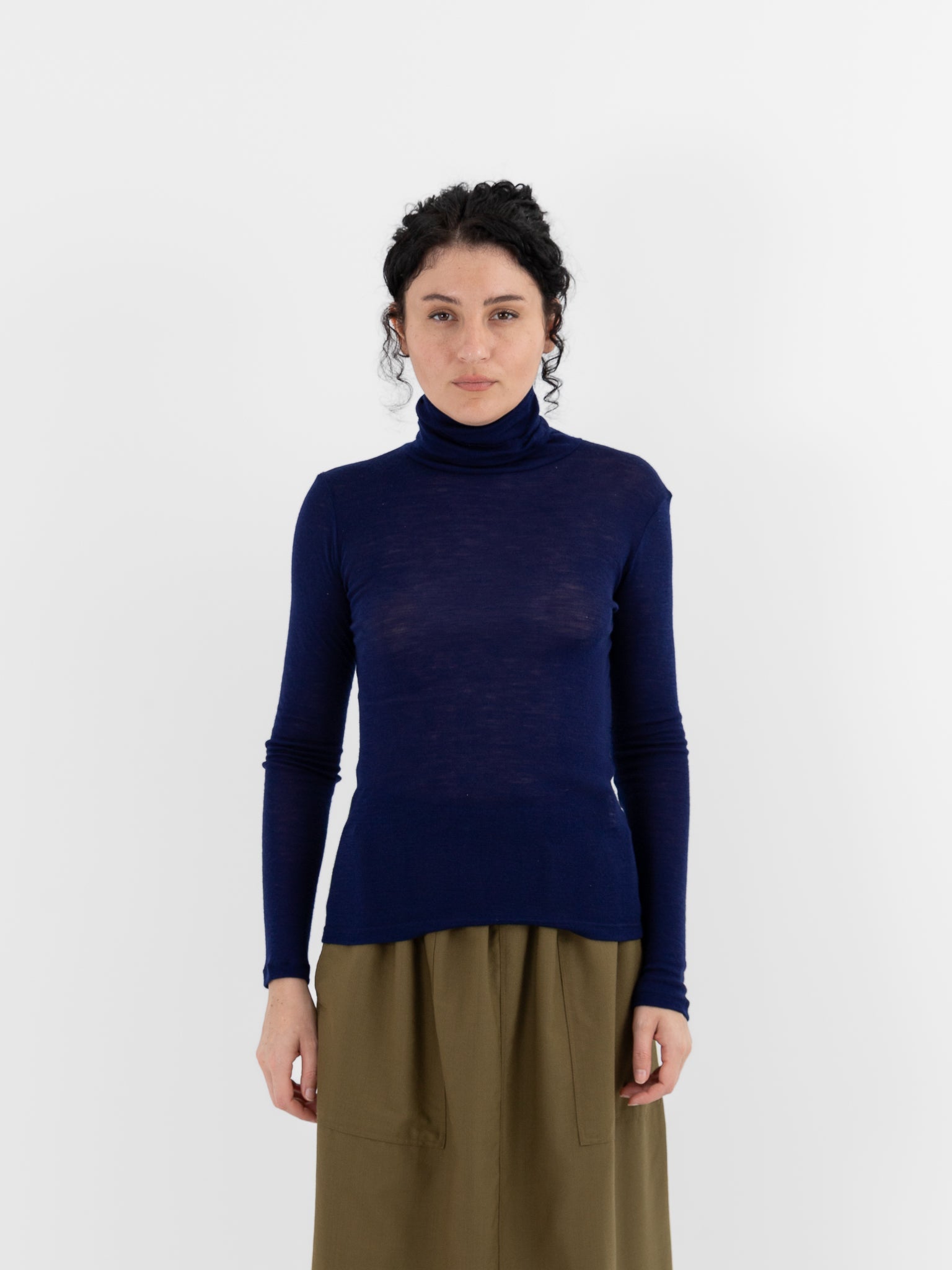 SONO Roberta Rollneck Tee in Indigo - SONO at Worthwhile - shop TOP