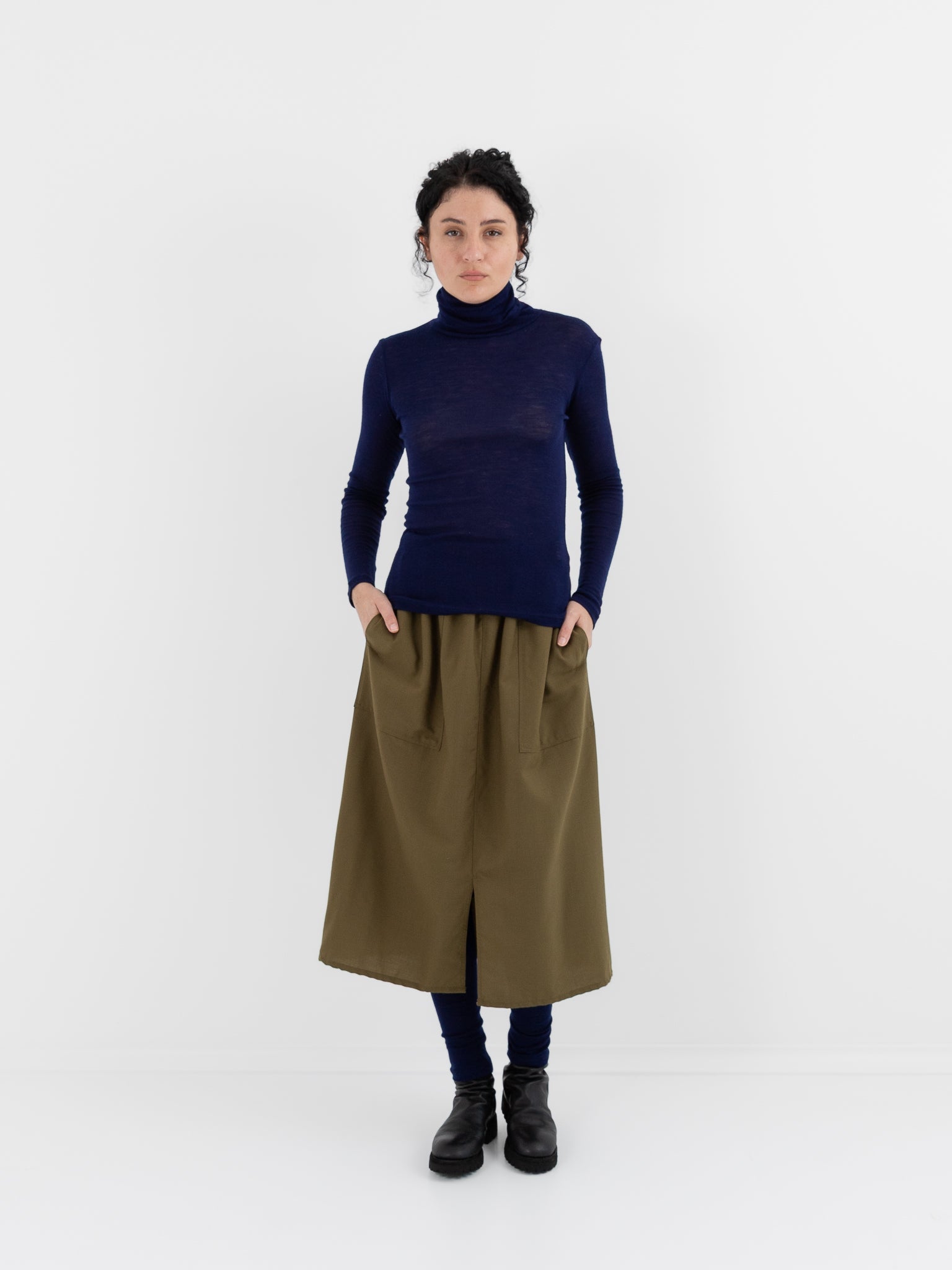 SONO Roberta Rollneck Tee in Indigo - SONO at Worthwhile - shop TOP
