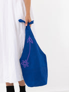 Studio Kettle Beachcomber Bag with Flower, Royal Blue - Worthwhile, Inc.
