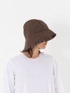 Studio Kettle Fisherman Hat with Frill, Cocoa - Worthwhile, Inc.