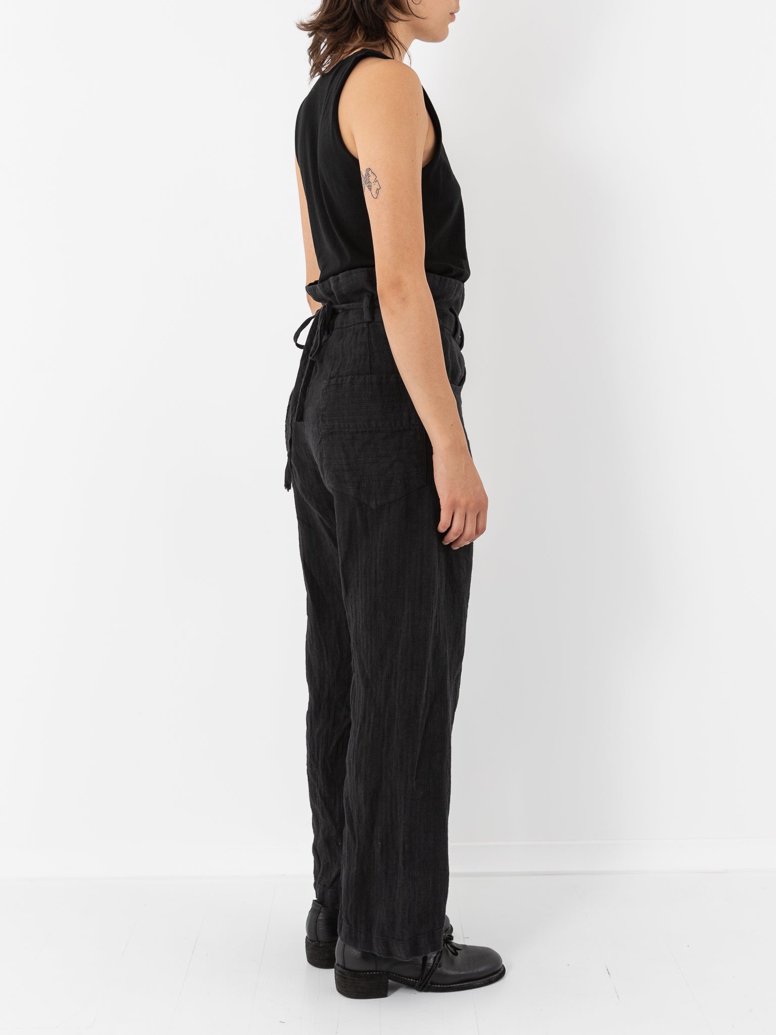 Atelier Suppan High Waist Trouser, Black - Worthwhile