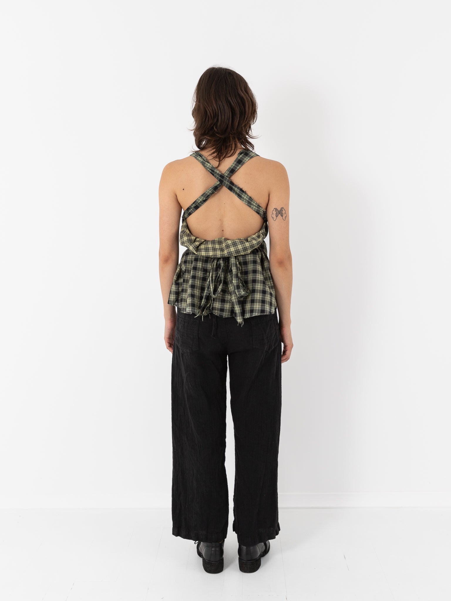 Atelier Suppan Check Strap Top - Worthwhile
