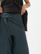 Atelier Suppan Front Crossed Trouser, Dark Stripe - Worthwhile