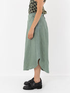 Atelier Suppan Button Skirt, Green - Worthwhile