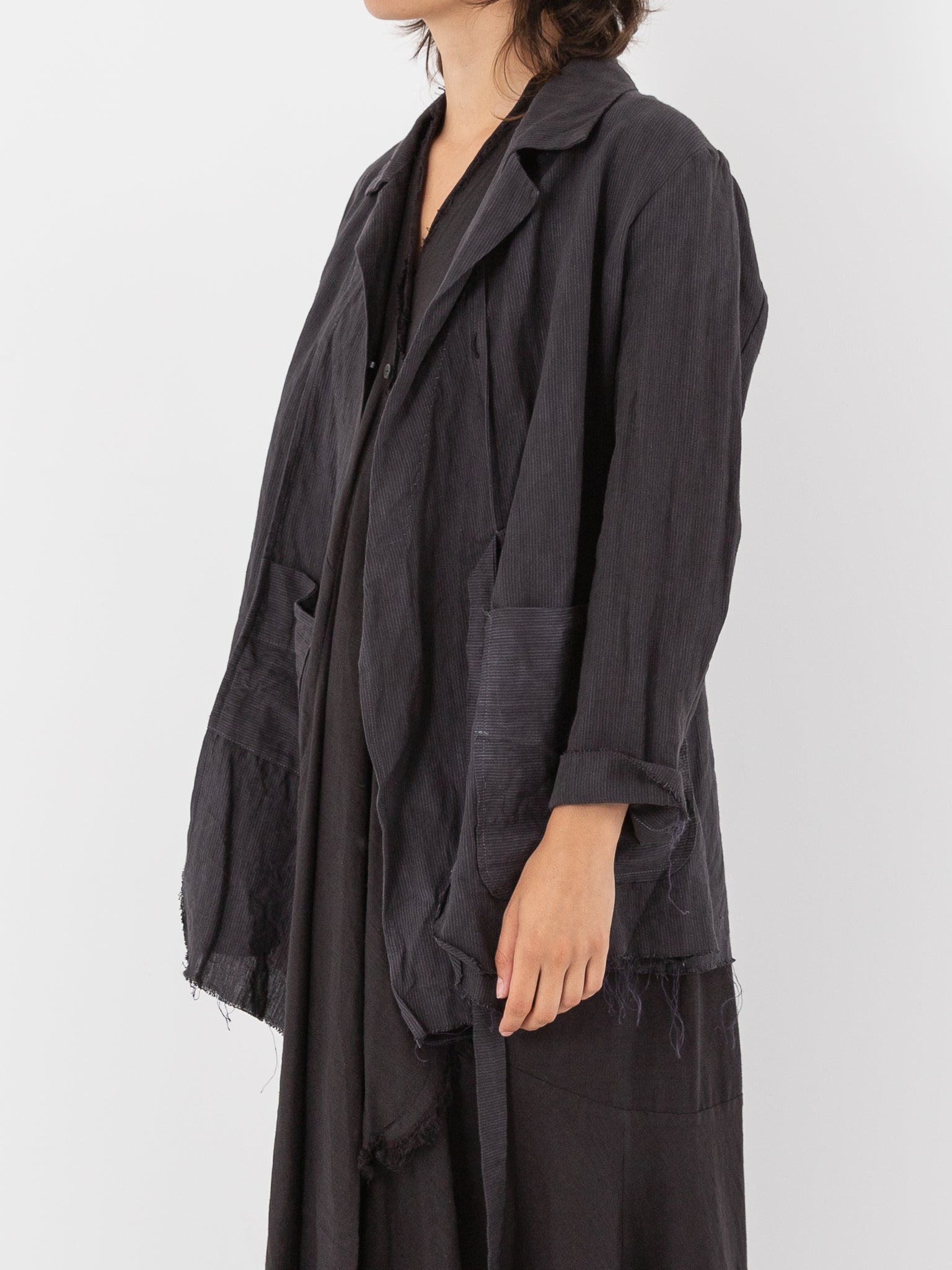 Atelier Suppan Tie Front Jacket, Dark - Worthwhile