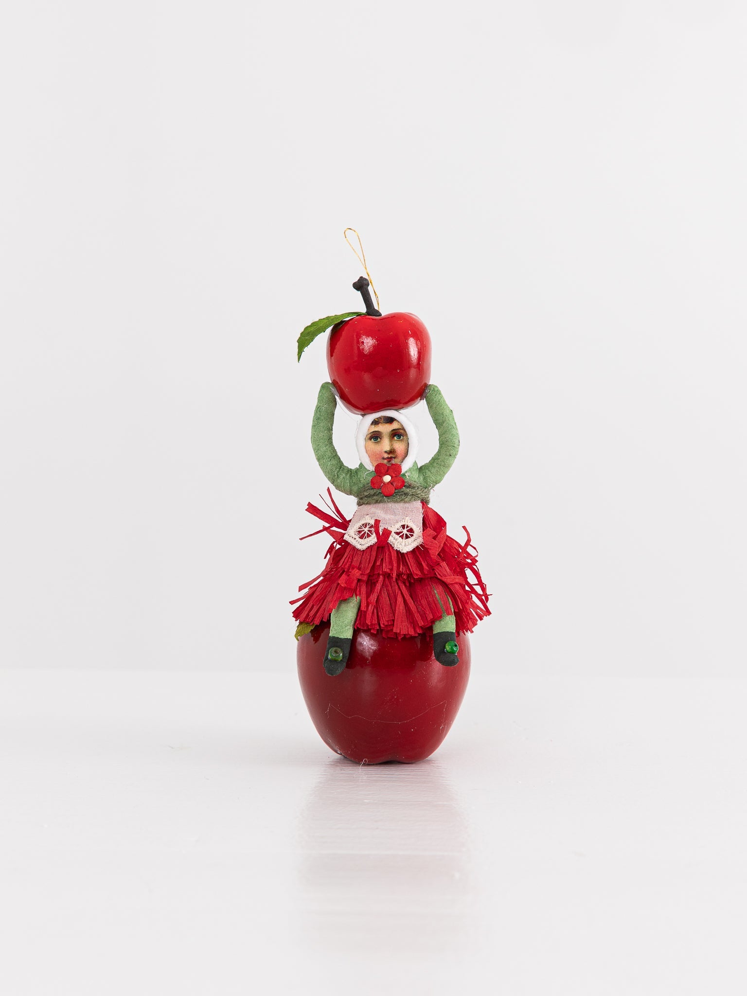 Teacher's Apple Ornament - VINTAGE BY CRYSTAL at Worthwhile - shop ORNAMENT