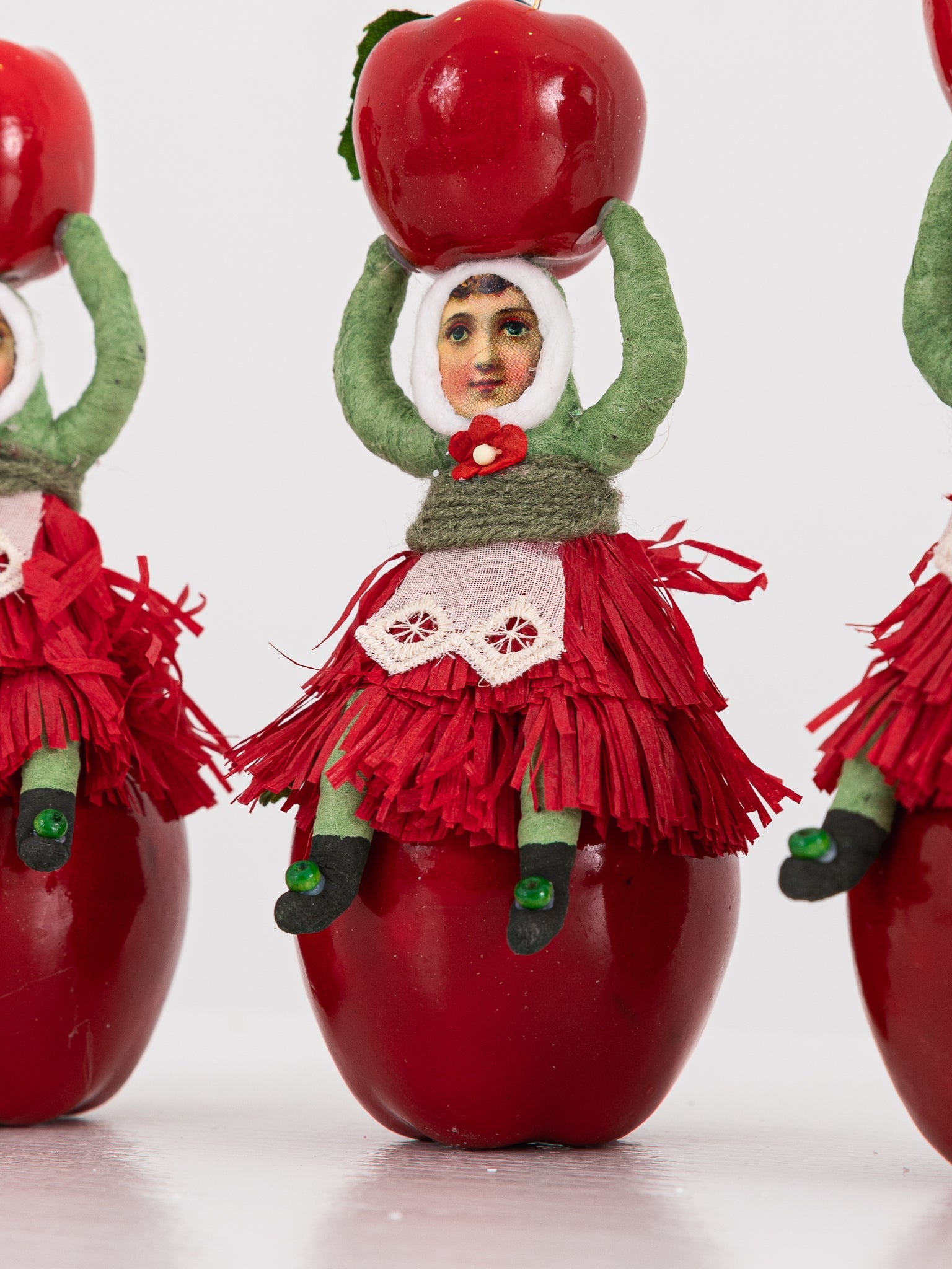 Teacher's Apple Ornament - VINTAGE BY CRYSTAL at Worthwhile - shop ORNAMENT