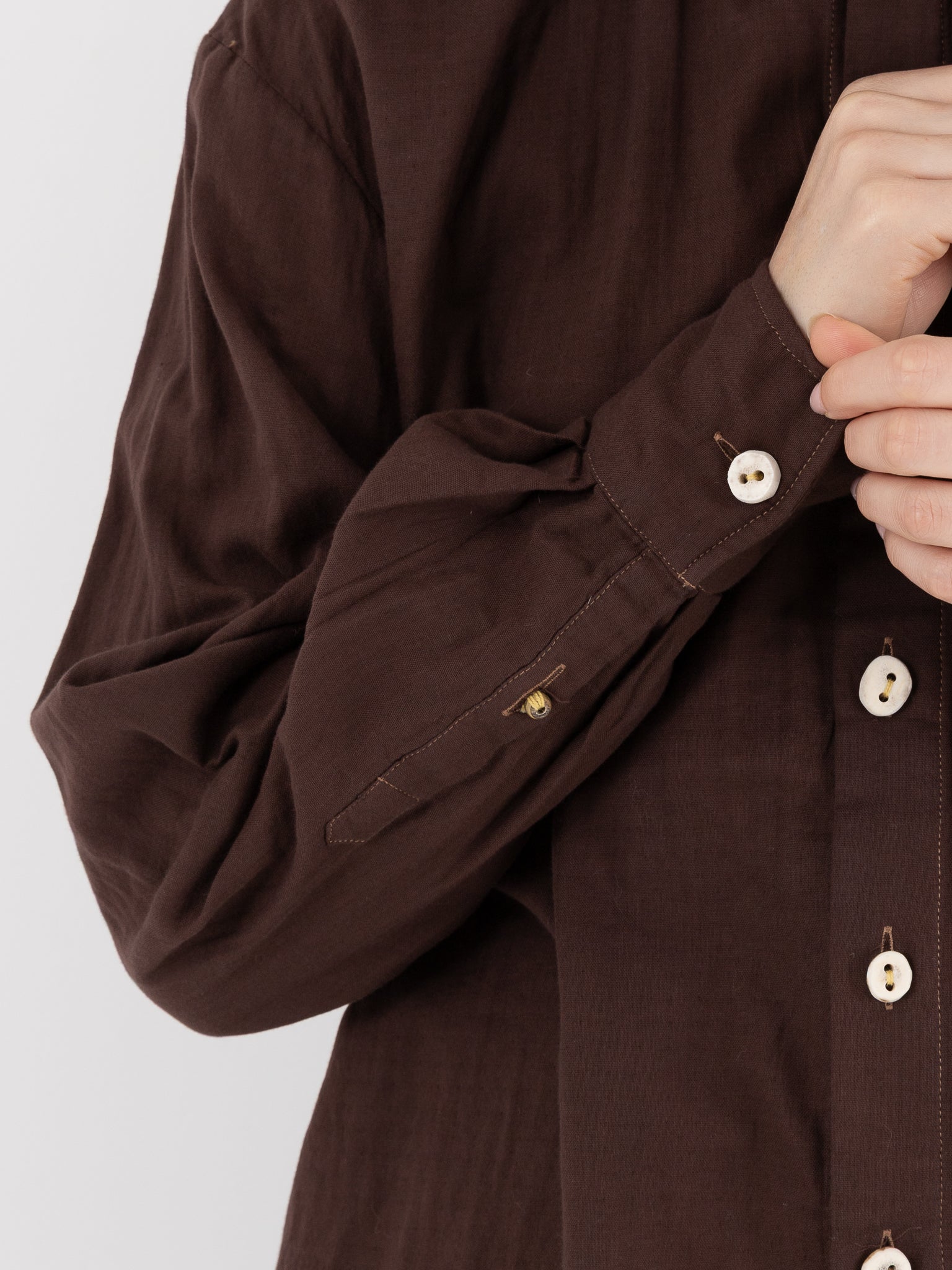 The Backward Vendor Gathering Shirt in Peanut Tree - THE BACKWARD VENDOR at Worthwhile - shop TOP