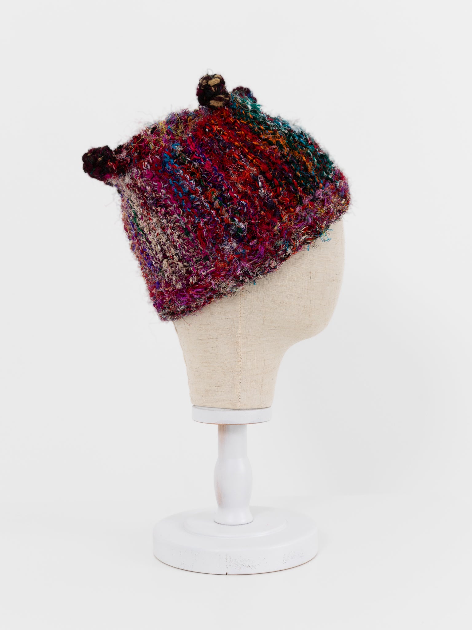 The Backward Vendor Corner Hat in Mixed Silk - THE BACKWARD VENDOR at Worthwhile - shop HAT