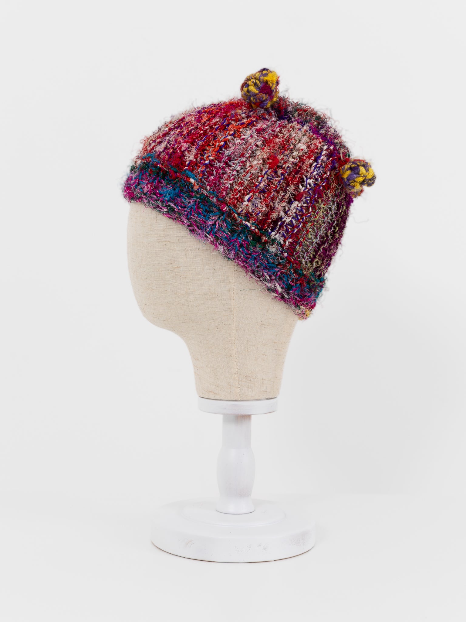 The Backward Vendor Corner Hat in Mixed Silk - THE BACKWARD VENDOR at Worthwhile - shop HAT