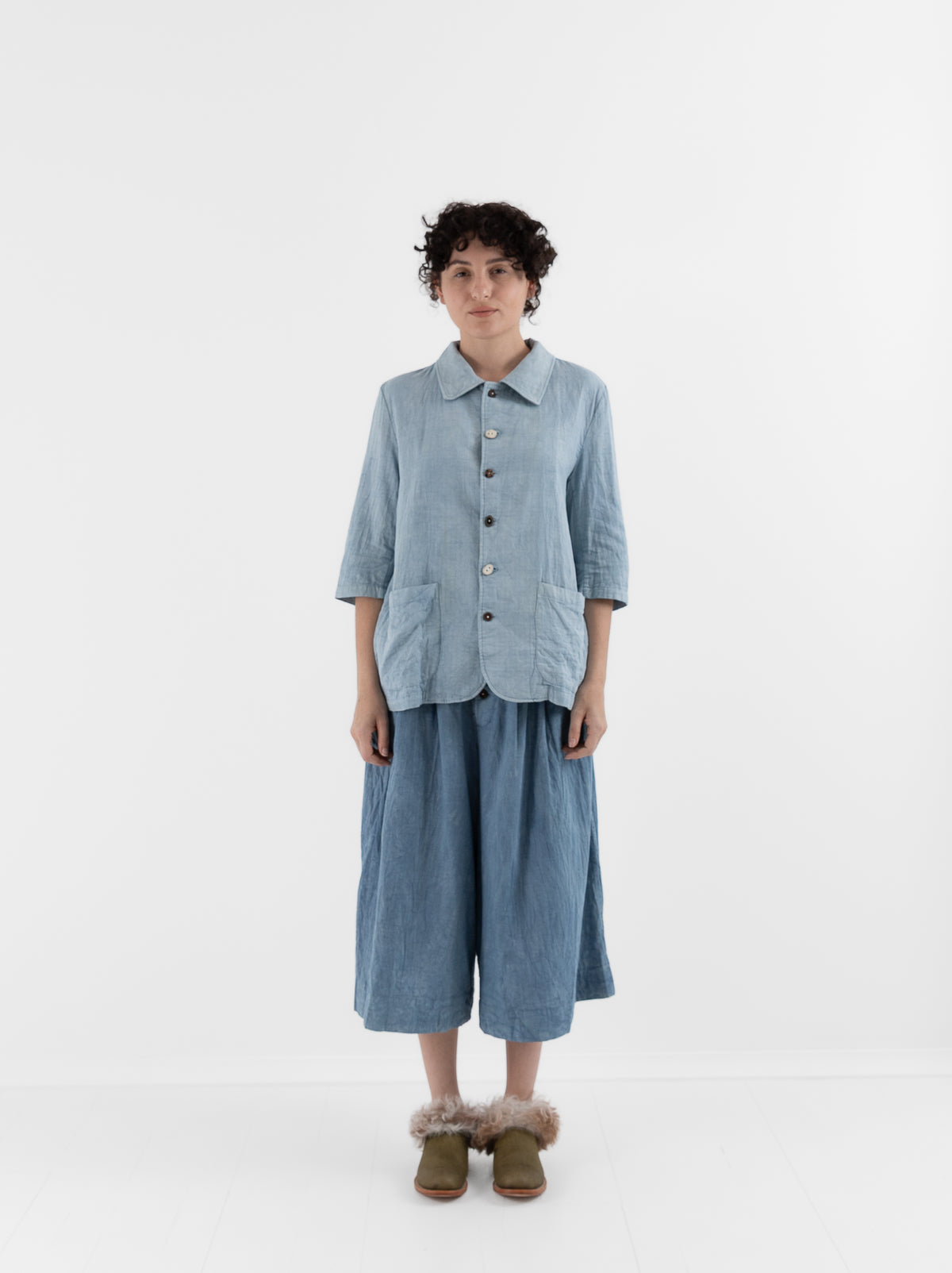 The Backward Vendor Float Trousers in Indigo - THE BACKWARD VENDOR at Worthwhile - shop TOP