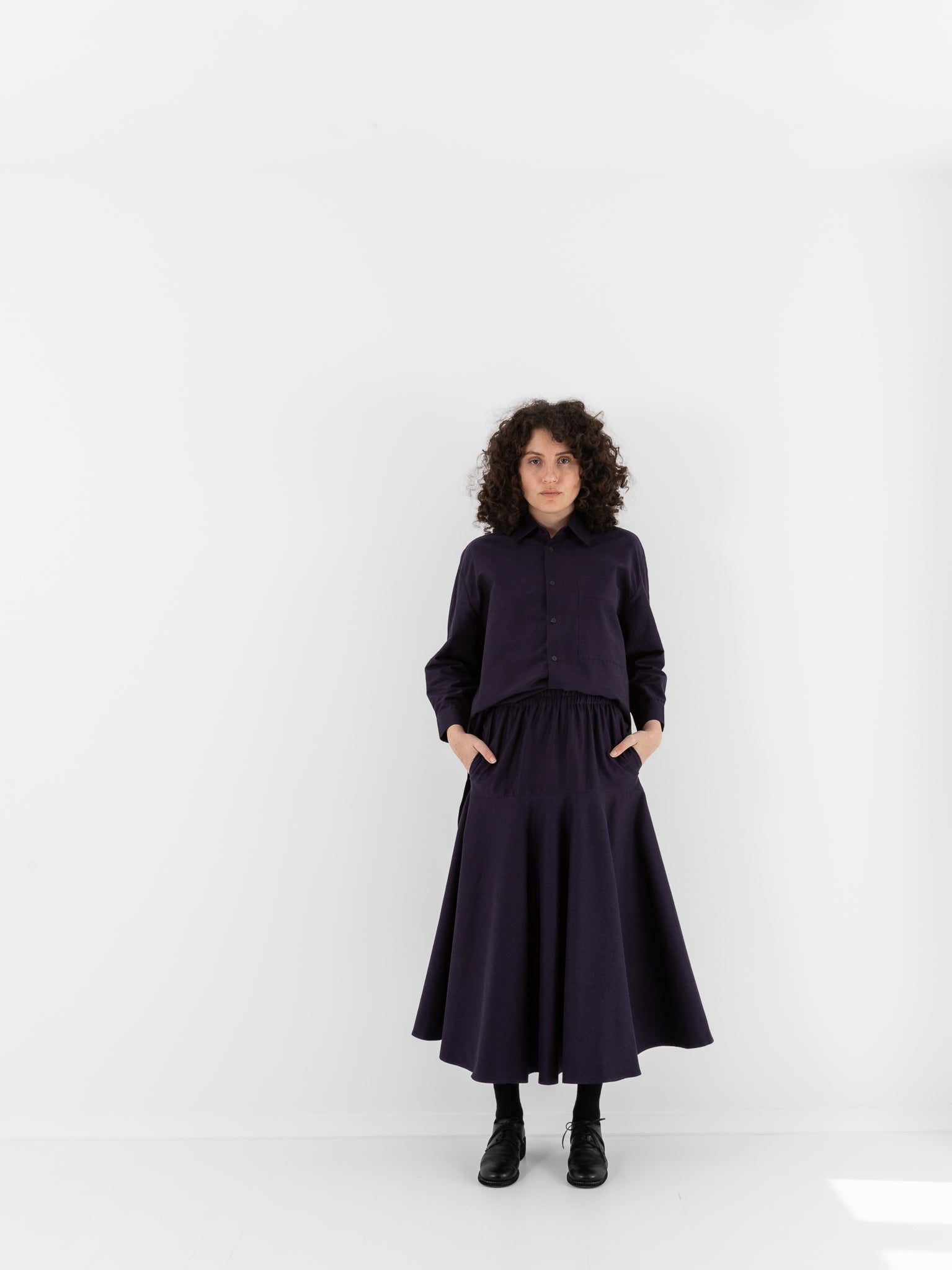 Toogood The Librarian Skirt in Pansy - TOOGOOD at Worthwhile - shop SKIRT