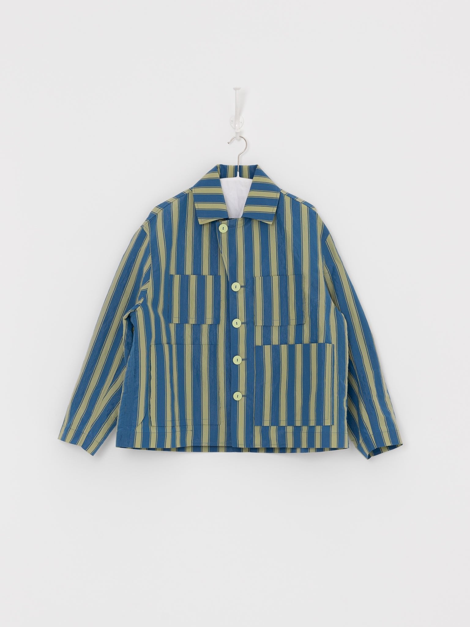 Toogood The Magician Jacket in Cornflower Taffeta Stripe - TOOGOOD at Worthwhile - shop JACKET
