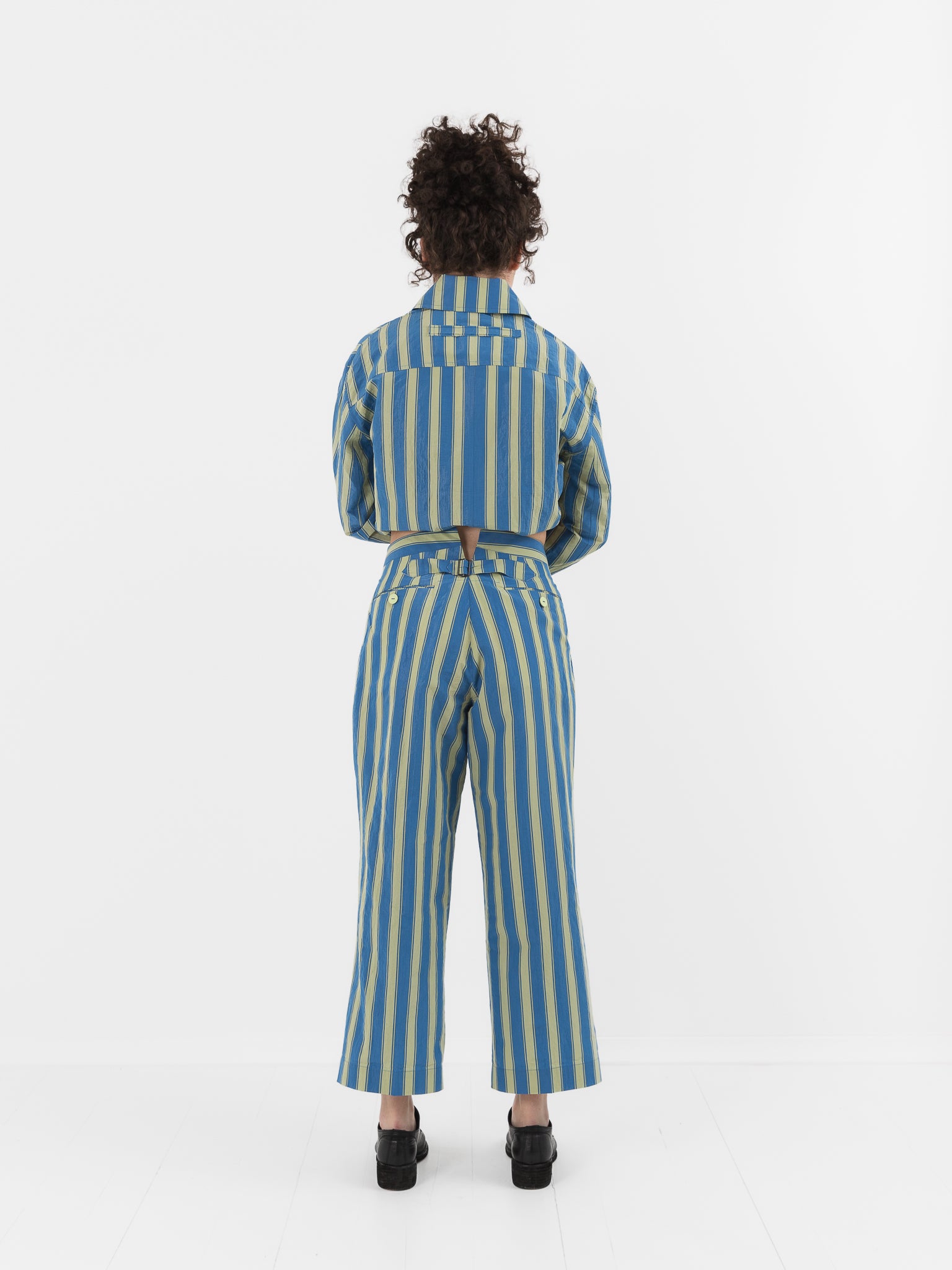 Toogood The Magician Trouser in Cornflower Taffeta Stripe - TOOGOOD at Worthwhile - shop PANT