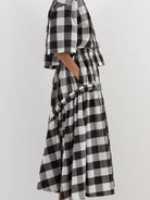 Toogood Harvester Skirt in Coffee Tablecloth Gingham - TOOGOOD at Worthwhile - shop SKIRT