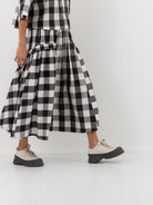 Toogood Harvester Skirt in Coffee Tablecloth Gingham - TOOGOOD at Worthwhile - shop SKIRT