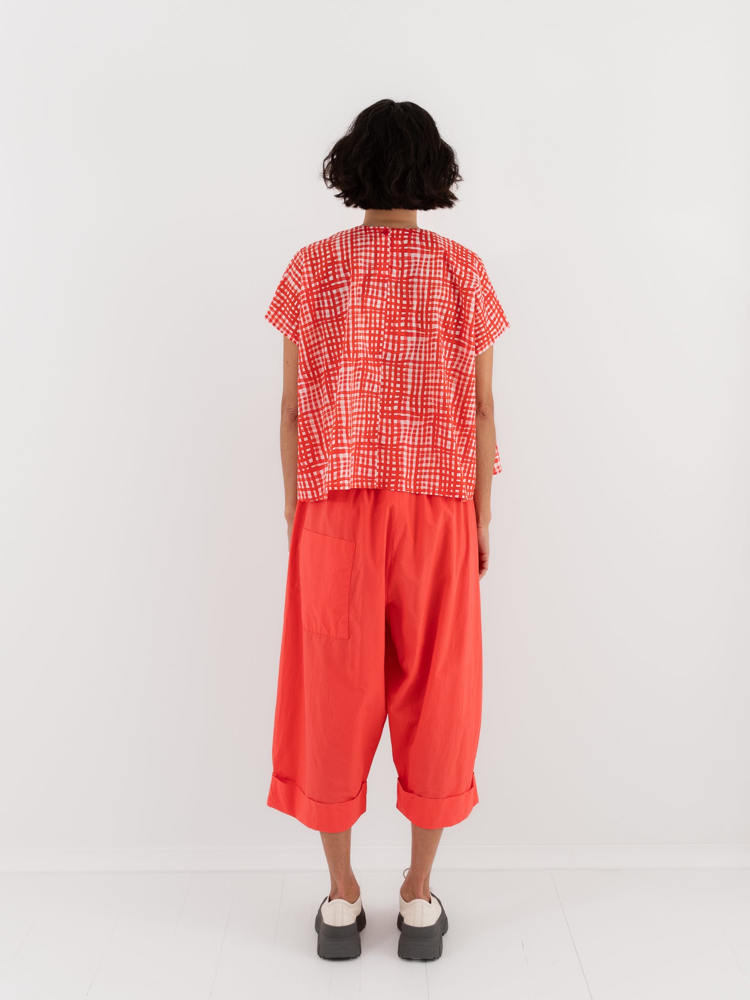 Toogood Poet Top in Jam Painted Check - TOOGOOD at Worthwhile - shop TOP