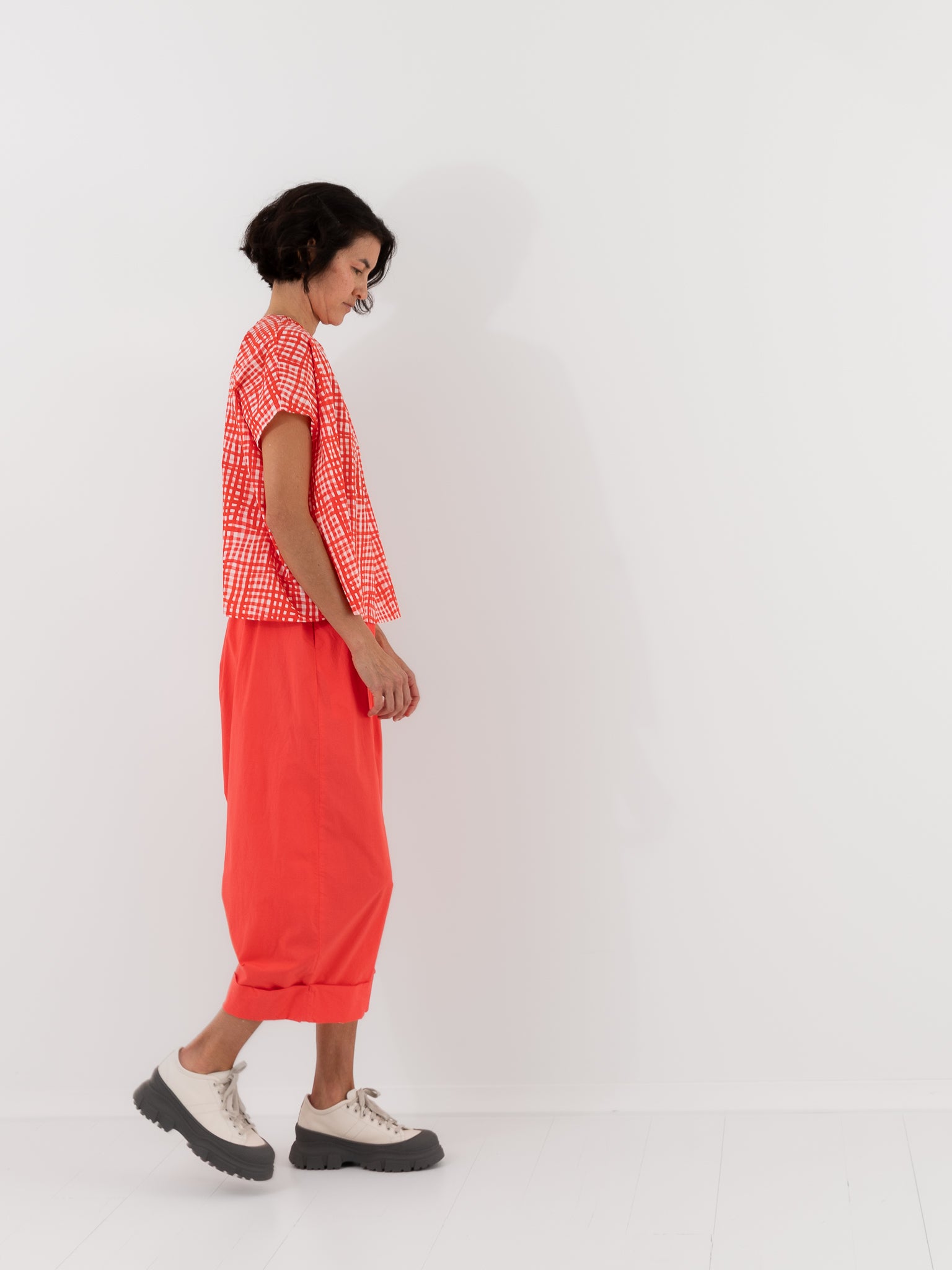 Toogood Poet Top in Jam Painted Check - TOOGOOD at Worthwhile - shop TOP