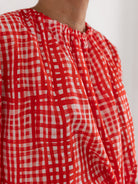 Toogood Poet Top in Jam Painted Check - TOOGOOD at Worthwhile - shop TOP