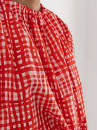 Toogood Poet Top in Jam Painted Check - TOOGOOD at Worthwhile - shop TOP