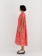 Toogood Poet Dress in Jam Painted Check - TOOGOOD at Worthwhile - shop DRESS