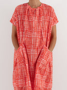 Toogood Poet Dress in Jam Painted Check - TOOGOOD at Worthwhile - shop DRESS