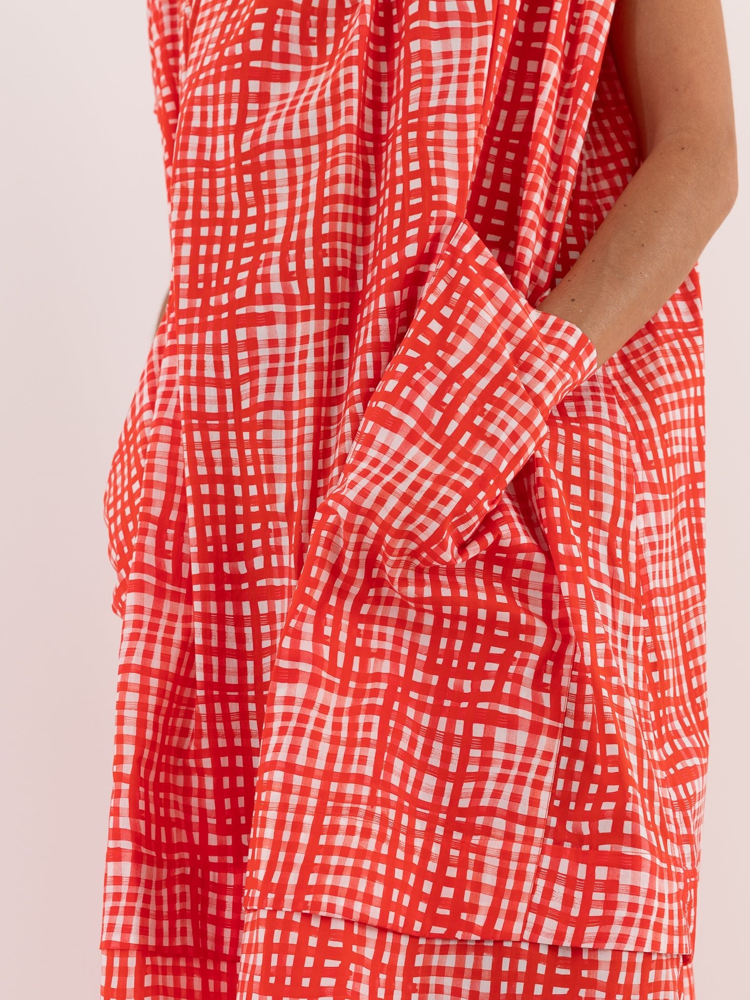 Toogood Poet Dress in Jam Painted Check - TOOGOOD at Worthwhile - shop DRESS