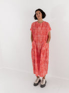 Toogood Poet Dress in Jam Painted Check - TOOGOOD at Worthwhile - shop DRESS