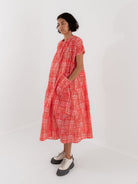 Toogood Poet Dress in Jam Painted Check - TOOGOOD at Worthwhile - shop DRESS