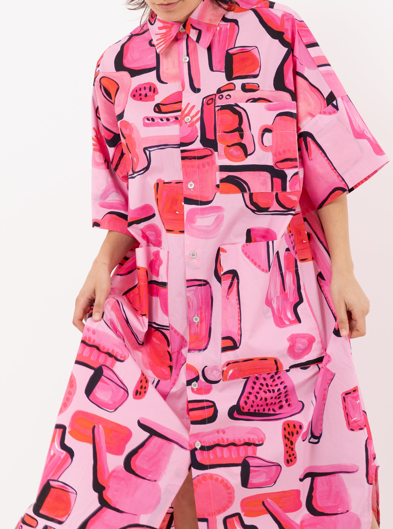 Toogood Tinker Dress, Pink Print - Worthwhile, Inc.