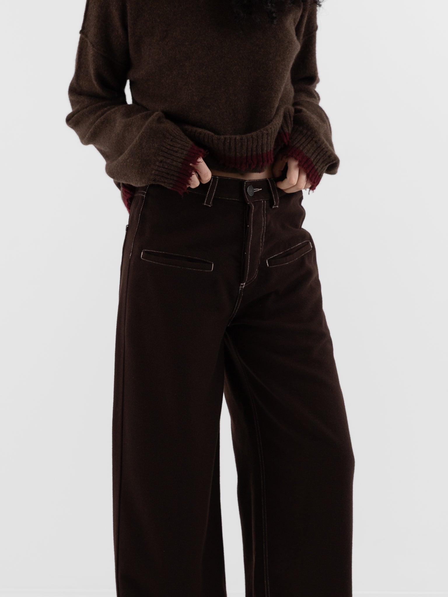 Uma Wang Ball Pants in Brown - UMA WANG at Worthwhile - shop PANT