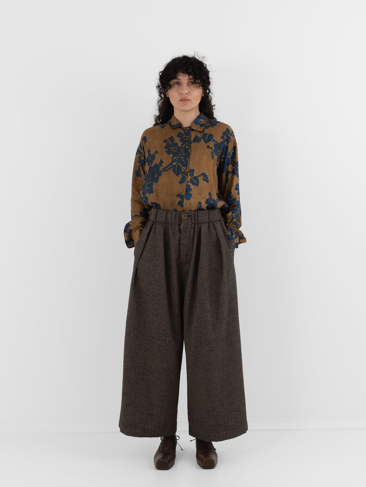Uma Wang Poetic Pants in Grey/Blue - UMA WANG at Worthwhile - shop PANT