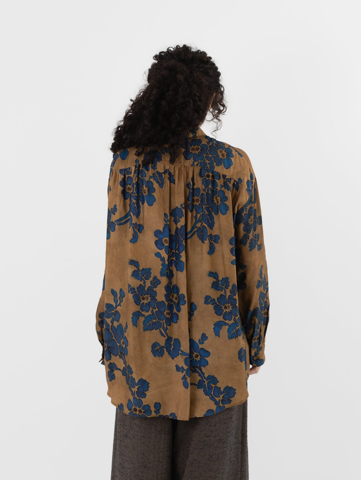 Uma Wang Tyesha Top in Mustard/Blue - UMA WANG at Worthwhile - shop TOP