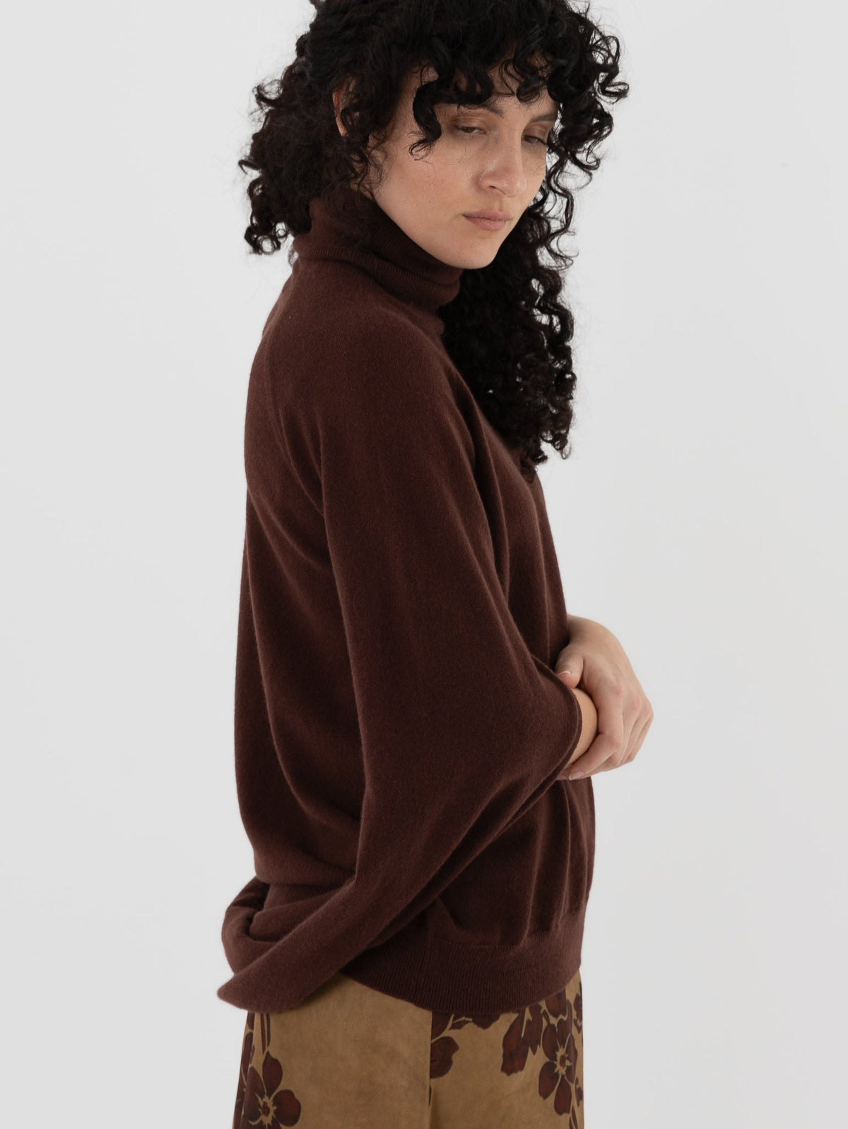 Uma Wang Wrap Sweater in Brown/Red - UMA WANG at Worthwhile - shop SWEATER