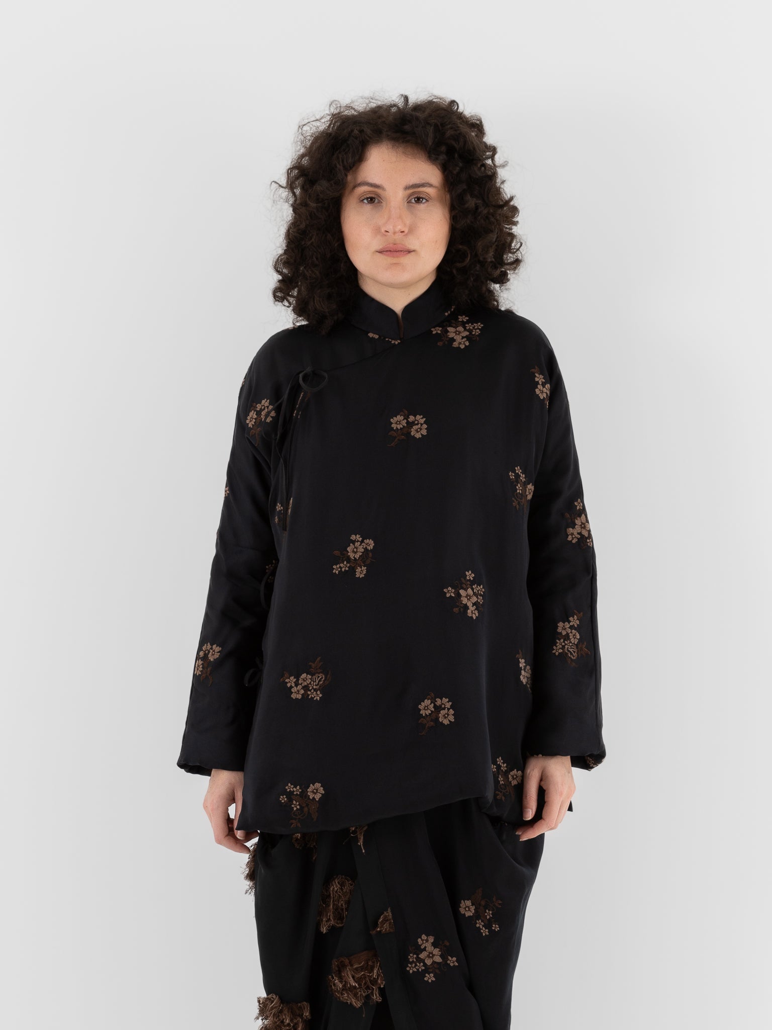 Uma Wang Emma Jacket in Black/Tan - UMA WANG at Worthwhile - shop JACKET