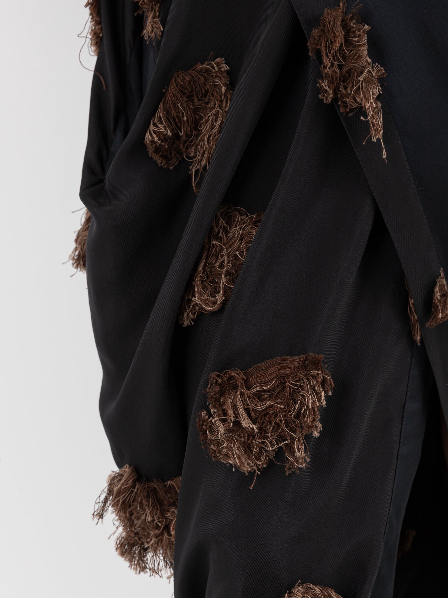 Uma Wang Gink Skirt in Black/Tan - UMA WANG at Worthwhile - shop SKIRT