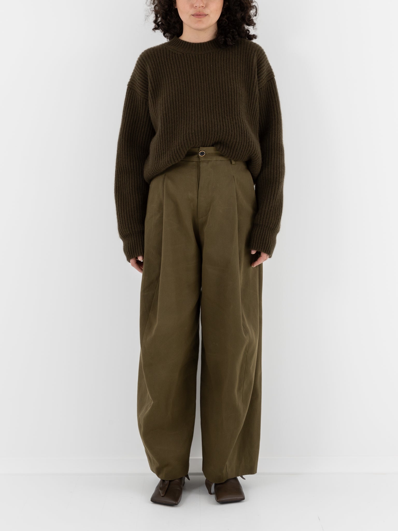 Uma Wang Paw Pants in Dark Green - UMA WANG at Worthwhile - shop PANT