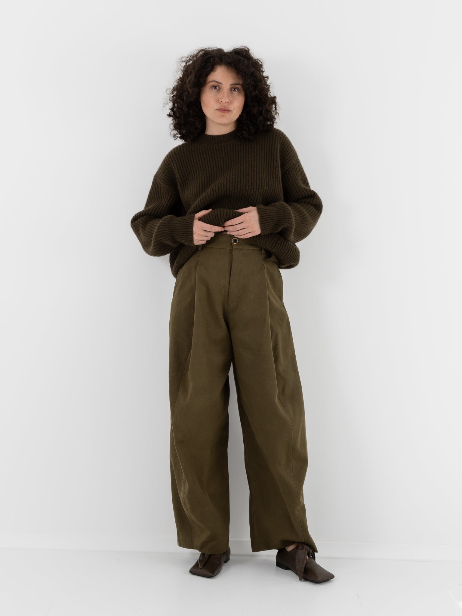 Uma Wang Paw Pants in Dark Green - UMA WANG at Worthwhile - shop PANT