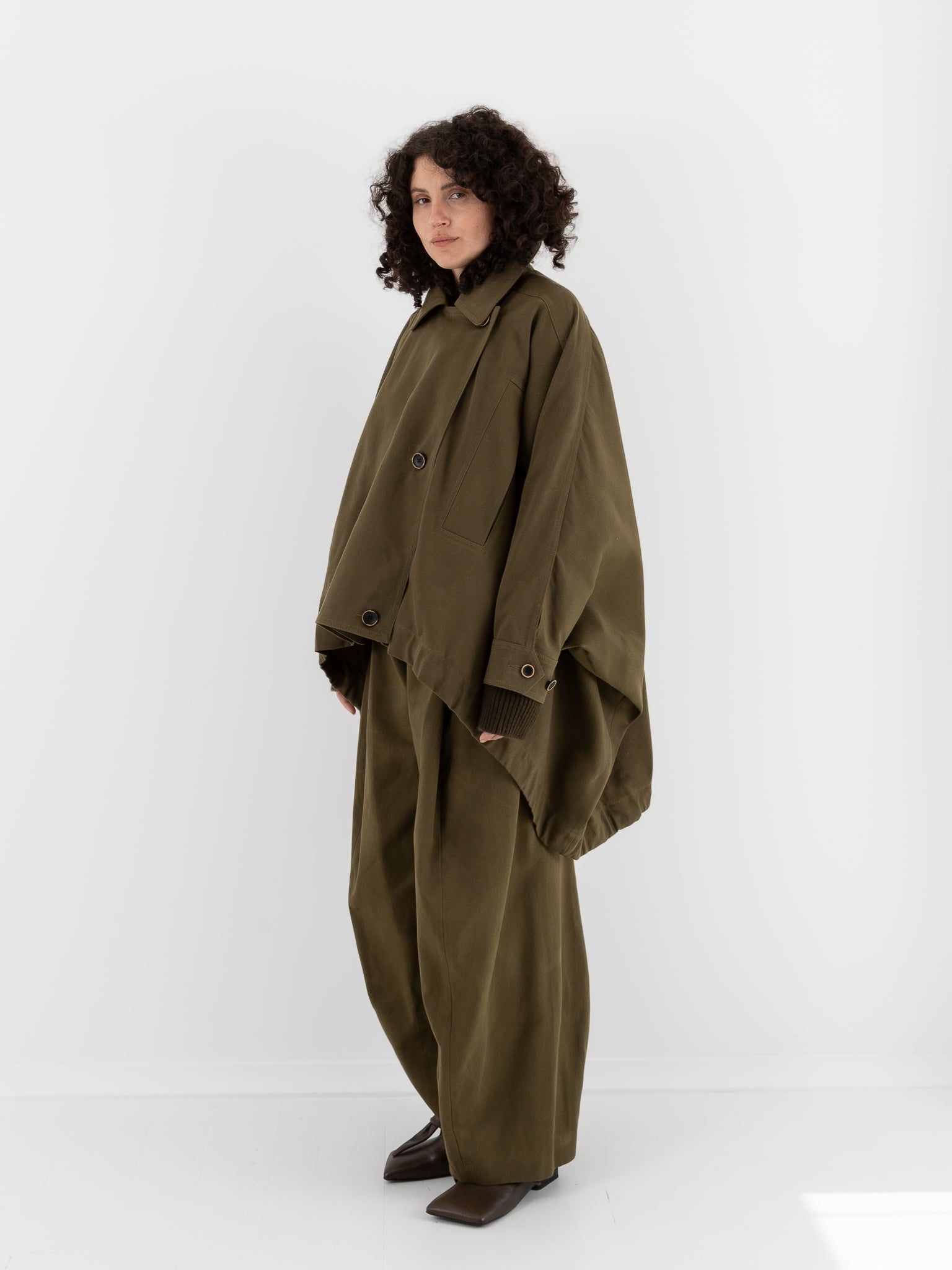 Uma Wang Kew Jacket in Dark Green - UMA WANG at Worthwhile - shop JACKET