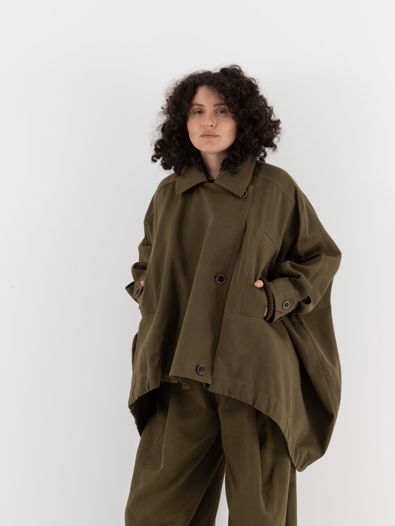 Uma Wang Kew Jacket in Dark Green - UMA WANG at Worthwhile - shop JACKET