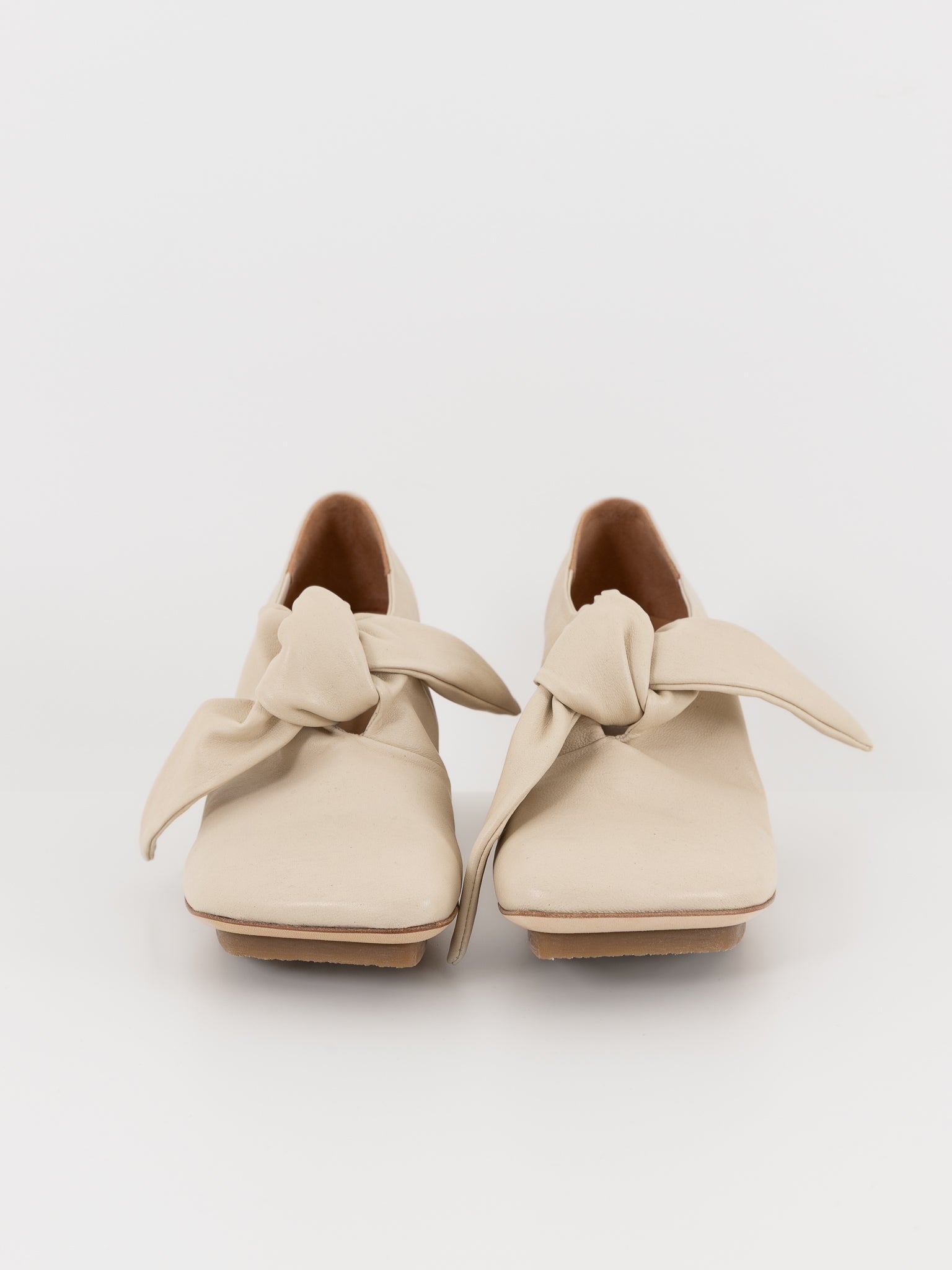 Uma Wang Square Knotted Mule in Off White - UMA WANG at Worthwhile - shop SHOES