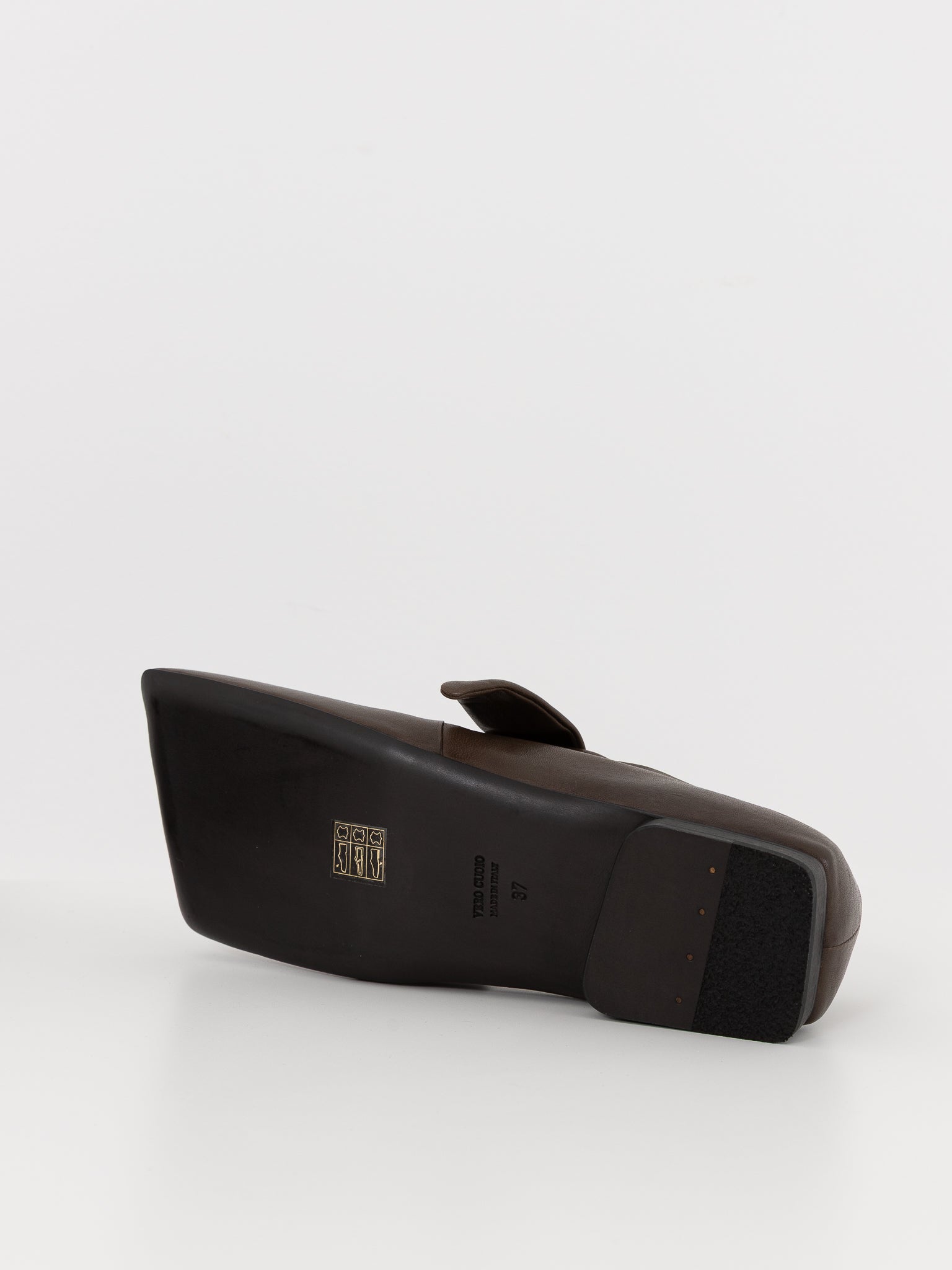 Uma Wang Square Knotted Flat in Dark Olive - UMA WANG at Worthwhile - shop SHOES