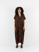 Uma Wang Acre Dress in Brown/Red - UMA WANG at Worthwhile - shop DRESS