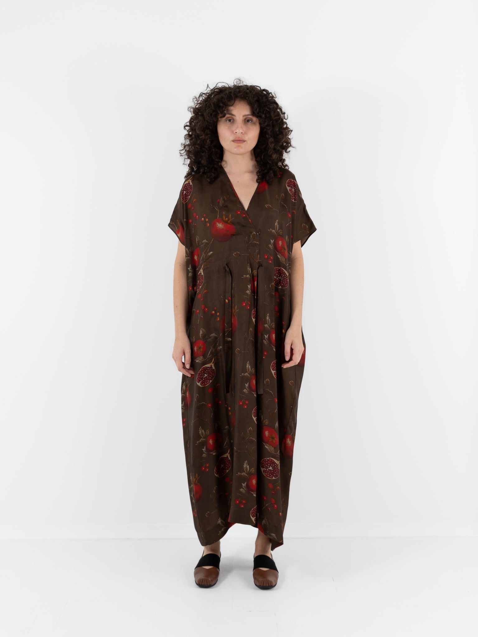 Uma Wang Acre Dress in Brown/Red - UMA WANG at Worthwhile - shop DRESS