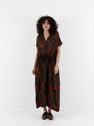 Uma Wang Acre Dress in Brown/Red - UMA WANG at Worthwhile - shop DRESS