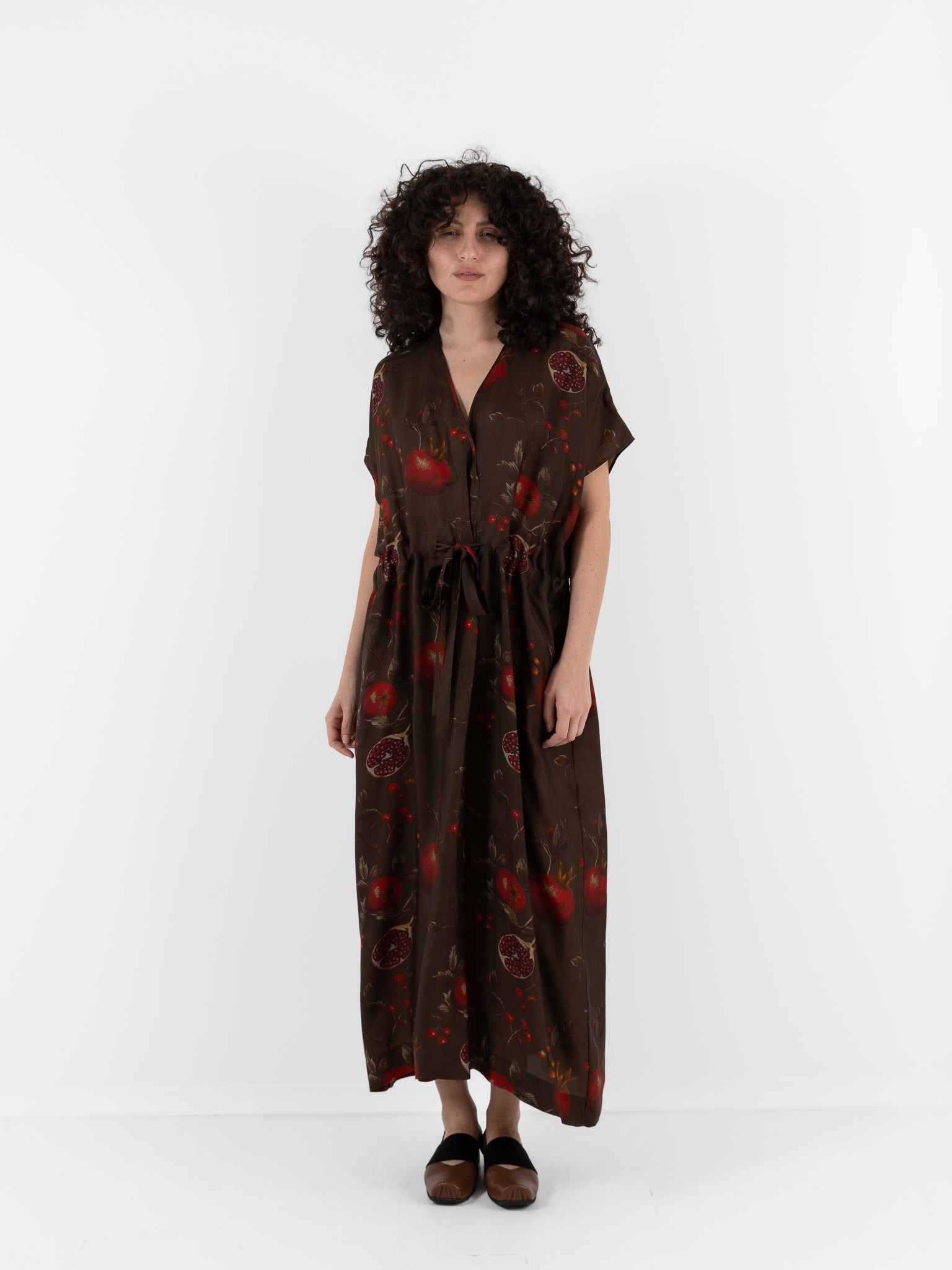 Uma Wang Acre Dress in Brown/Red - UMA WANG at Worthwhile - shop DRESS